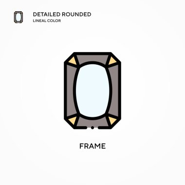Çerçeve vektör simgesi. Modern vektör illüstrasyon kavramları. Düzenlemesi ve kişiselleştirmesi kolay.