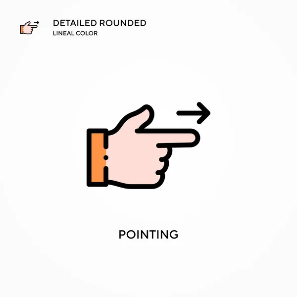 Apontando Ícone Vetorial Conceitos Modernos Ilustração Vetorial Fácil Editar Personalizar — Vetor de Stock