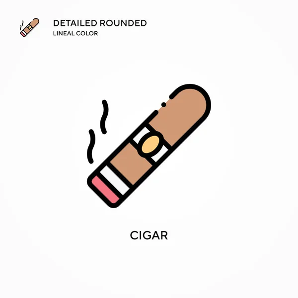 Icono Vector Cigarro Conceptos Modernos Ilustración Vectorial Fácil Editar Personalizar — Archivo Imágenes Vectoriales