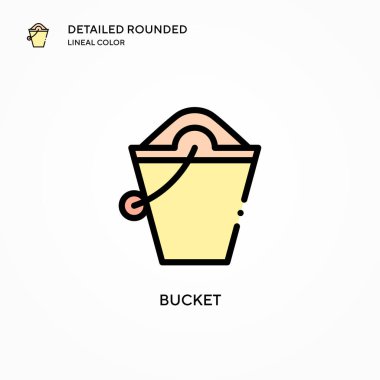 Kova vektör simgesi. Modern vektör illüstrasyon kavramları. Düzenlemesi ve kişiselleştirmesi kolay.