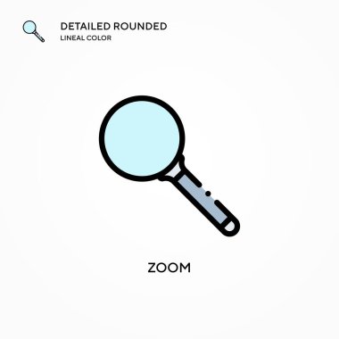 Vektör simgesini yakınlaştır. Modern vektör illüstrasyon kavramları. Düzenlemesi ve kişiselleştirmesi kolay.