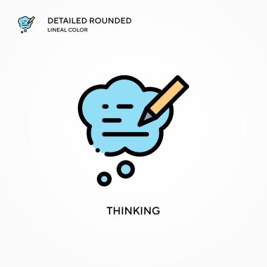 Vektör ikonu düşünüyorum. Modern vektör illüstrasyon kavramları. Düzenlemesi ve kişiselleştirmesi kolay.