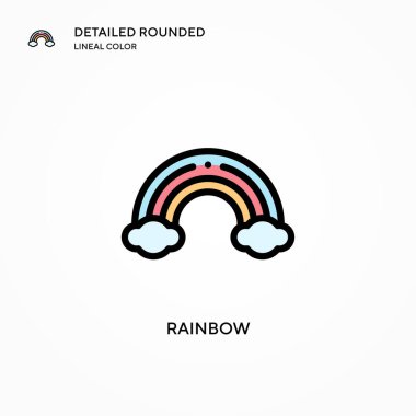 Gökkuşağı vektör simgesi. Modern vektör illüstrasyon kavramları. Düzenlemesi ve kişiselleştirmesi kolay.