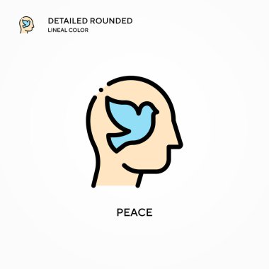 Barış vektör simgesi. Modern vektör illüstrasyon kavramları. Düzenlemesi ve kişiselleştirmesi kolay.