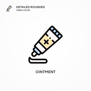 Merhem vektör simgesi. Modern vektör illüstrasyon kavramları. Düzenlemesi ve kişiselleştirmesi kolay.