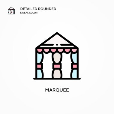 Marquee vektör simgesi. Modern vektör illüstrasyon kavramları. Düzenlemesi ve kişiselleştirmesi kolay.