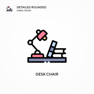 Masa başı vektör simgesi. Modern vektör illüstrasyon kavramları. Düzenlemesi ve kişiselleştirmesi kolay.