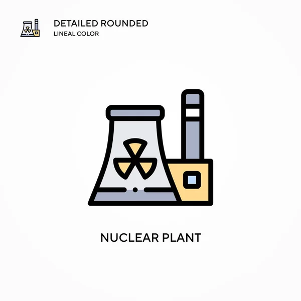 Εικονίδιο Φορέα Πυρηνικών Εγκαταστάσεων Σύγχρονες Έννοιες Διανυσματικής Απεικόνισης Εύκολο Επεξεργαστείτε — Διανυσματικό Αρχείο