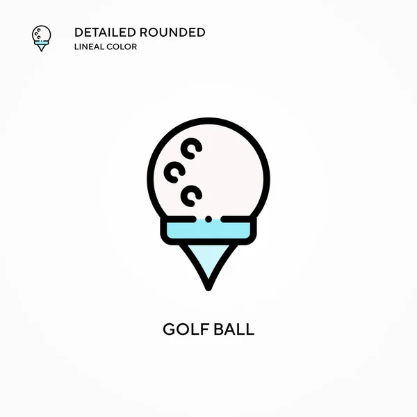 Icono Vector Pelota Golf Conceptos Modernos Ilustración Vectorial Fácil Editar — Archivo Imágenes Vectoriales