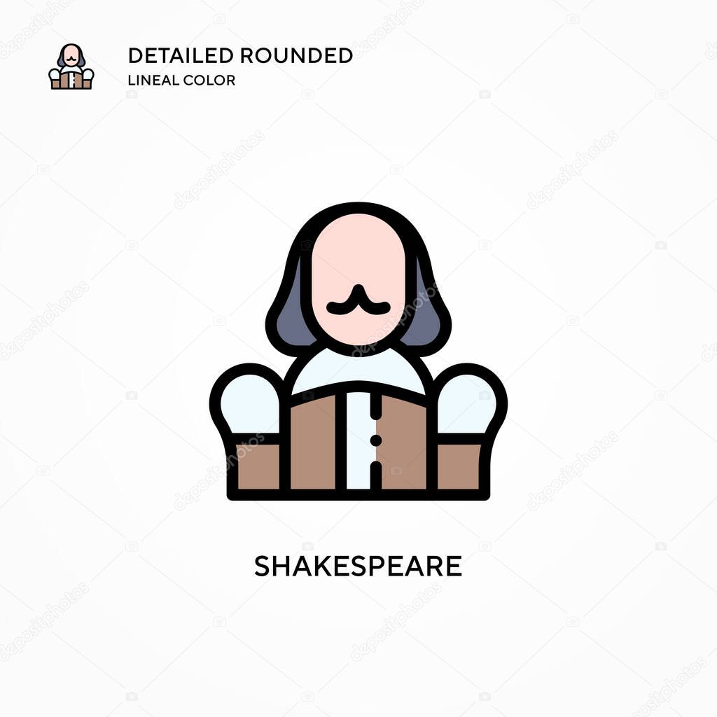Shakespeare vector icon. Modern vector illustration concepts. Easy to edit and customize.