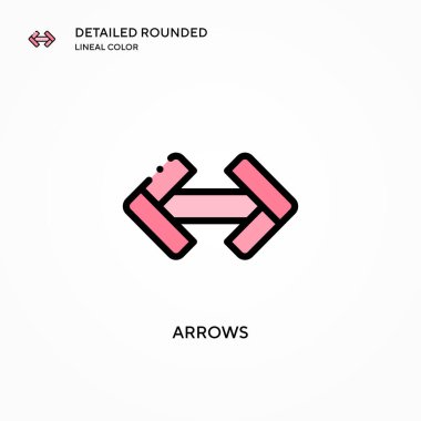 Ok vektör simgesi. Modern vektör illüstrasyon kavramları. Düzenlemesi ve kişiselleştirmesi kolay.