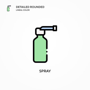 Sprey vektör simgesi. Modern vektör illüstrasyon kavramları. Düzenlemesi ve kişiselleştirmesi kolay.