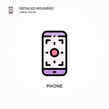 Telefon vektör simgesi. Modern vektör illüstrasyon kavramları. Düzenlemesi ve kişiselleştirmesi kolay.