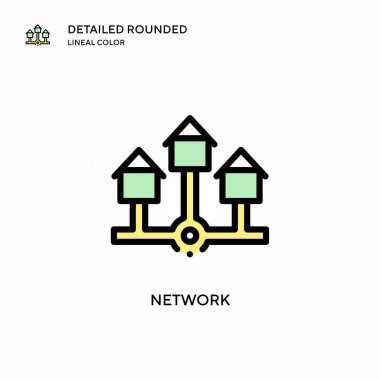 Ağ vektör simgesi. Modern vektör illüstrasyon kavramları. Düzenlemesi ve kişiselleştirmesi kolay.