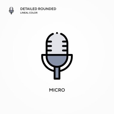 Mikro vektör simgesi. Modern vektör illüstrasyon kavramları. Düzenlemesi ve kişiselleştirmesi kolay.
