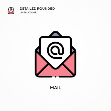 Posta vektör simgesi. Modern vektör illüstrasyon kavramları. Düzenlemesi ve kişiselleştirmesi kolay.