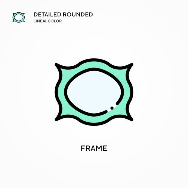 Çerçeve vektör simgesi. Modern vektör illüstrasyon kavramları. Düzenlemesi ve kişiselleştirmesi kolay.