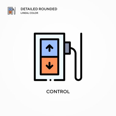 Kontrol vektör simgesi. Modern vektör illüstrasyon kavramları. Düzenlemesi ve kişiselleştirmesi kolay.