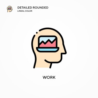 İş vektör simgesi. Modern vektör illüstrasyon kavramları. Düzenlemesi ve kişiselleştirmesi kolay.