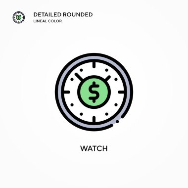 Vektör simgesini izle. Modern vektör illüstrasyon kavramları. Düzenlemesi ve kişiselleştirmesi kolay.