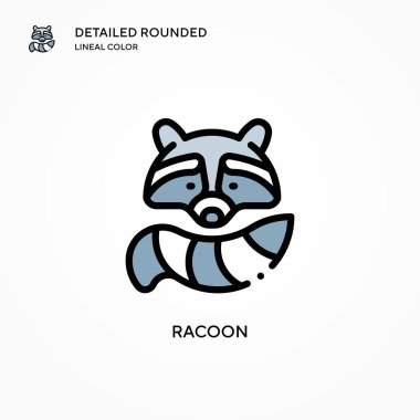 Rakun vektör simgesi. Modern vektör illüstrasyon kavramları. Düzenlemesi ve kişiselleştirmesi kolay.