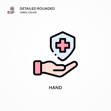 El vektör simgesi. Modern vektör illüstrasyon kavramları. Düzenlemesi ve kişiselleştirmesi kolay.