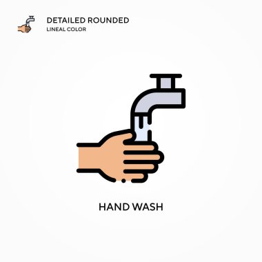 El yıkama vektör simgesi. Modern vektör illüstrasyon kavramları. Düzenlemesi ve kişiselleştirmesi kolay.