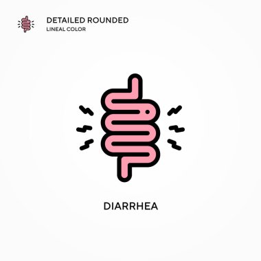İshal vektör ikonu. Modern vektör illüstrasyon kavramları. Düzenlemesi ve kişiselleştirmesi kolay.
