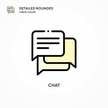 Sohbet vektörü simgesi. Modern vektör illüstrasyon kavramları. Düzenlemesi ve kişiselleştirmesi kolay.