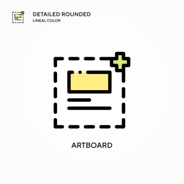 Sanatsal vektör simgesi. Modern vektör illüstrasyon kavramları. Düzenlemesi ve kişiselleştirmesi kolay.