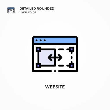 Web sitesi vektör simgesi. Modern vektör illüstrasyon kavramları. Düzenlemesi ve kişiselleştirmesi kolay.