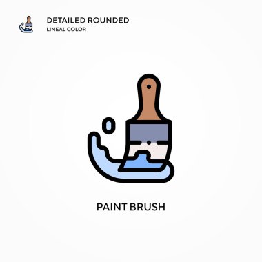 Fırça vektör simgesini boya. Modern vektör illüstrasyon kavramları. Düzenlemesi ve kişiselleştirmesi kolay.