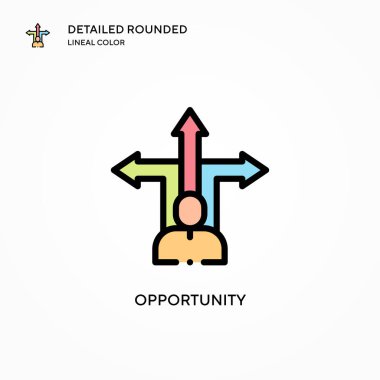 Fırsat vektör simgesi. Modern vektör illüstrasyon kavramları. Düzenlemesi ve kişiselleştirmesi kolay.