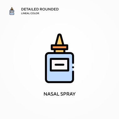 Burun spreyi ikonu. Modern vektör illüstrasyon kavramları. Düzenlemesi ve kişiselleştirmesi kolay.