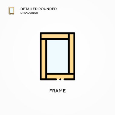 Çerçeve vektör simgesi. Modern vektör illüstrasyon kavramları. Düzenlemesi ve kişiselleştirmesi kolay.