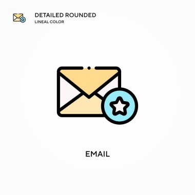 E- posta vektör simgesi. Modern vektör illüstrasyon kavramları. Düzenlemesi ve kişiselleştirmesi kolay.