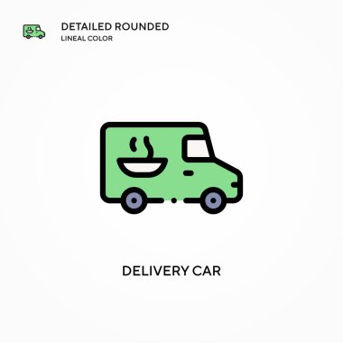 Taşıma aracı vektör simgesi. Modern vektör illüstrasyon kavramları. Düzenlemesi ve kişiselleştirmesi kolay.