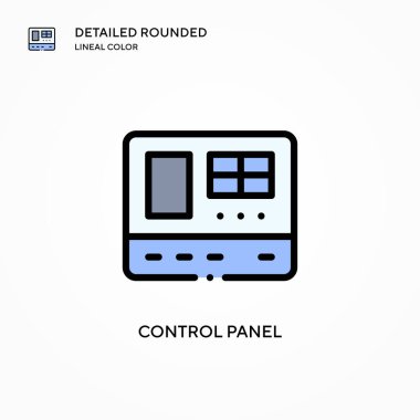 Kontrol paneli vektör simgesi. Modern vektör illüstrasyon kavramları. Düzenlemesi ve kişiselleştirmesi kolay.