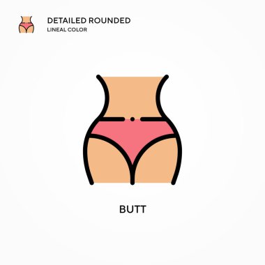 Butt vector icon. Modern vector illustration concepts. Easy to edit and customize.