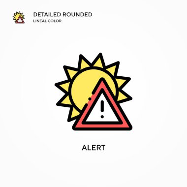Vektör simgesini uyarın. Modern vektör illüstrasyon kavramları. Düzenlemesi ve kişiselleştirmesi kolay.