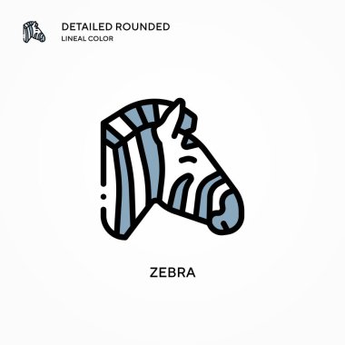 Zebra vektör simgesi. Modern vektör illüstrasyon kavramları. Düzenlemesi ve kişiselleştirmesi kolay.