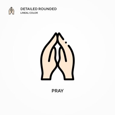 Dua et de vektör simgesi olsun. Modern vektör illüstrasyon kavramları. Düzenlemesi ve kişiselleştirmesi kolay.