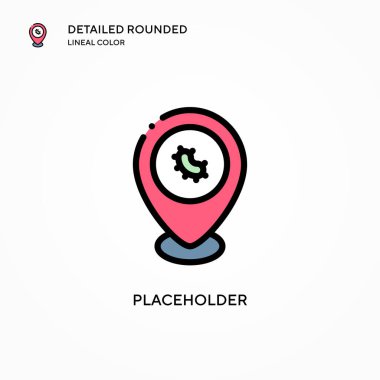 Yer tutucu vektör simgesi. Modern vektör illüstrasyon kavramları. Düzenlemesi ve kişiselleştirmesi kolay.