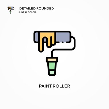 Boya silindiri vektör simgesi. Modern vektör illüstrasyon kavramları. Düzenlemesi ve kişiselleştirmesi kolay.