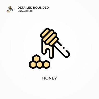 Bal vektörü simgesi. Modern vektör illüstrasyon kavramları. Düzenlemesi ve kişiselleştirmesi kolay.