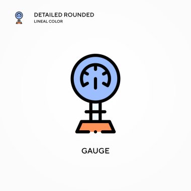 Gösterge vektör simgesi. Modern vektör illüstrasyon kavramları. Düzenlemesi ve kişiselleştirmesi kolay.