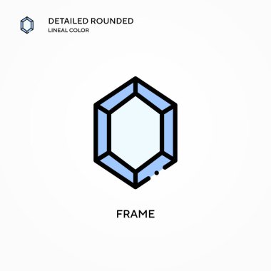 Çerçeve vektör simgesi. Modern vektör illüstrasyon kavramları. Düzenlemesi ve kişiselleştirmesi kolay.