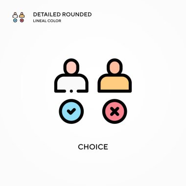 Seçim vektör simgesi. Modern vektör illüstrasyon kavramları. Düzenlemesi ve kişiselleştirmesi kolay.