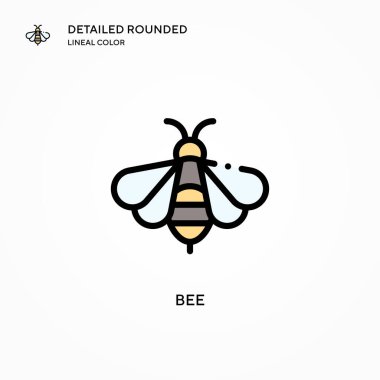 Arı vektör simgesi. Modern vektör illüstrasyon kavramları. Düzenlemesi ve kişiselleştirmesi kolay.