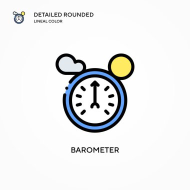 Barometre vektör simgesi. Modern vektör illüstrasyon kavramları. Düzenlemesi ve kişiselleştirmesi kolay.